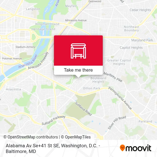 Alabama Av Se+41 St SE map