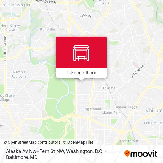 Mapa de Alaska Av Nw+Fern St NW