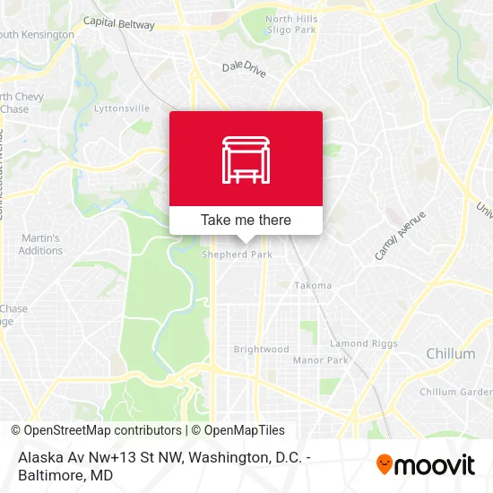 Alaska Av Nw+13 St NW map