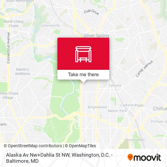 Alaska Av Nw+Dahlia St NW map