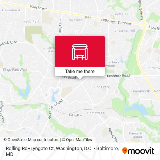 Mapa de Rolling Rd+Lyngate Ct