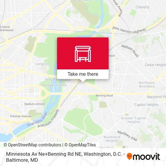 Minnesota Av Ne+Benning Rd NE map