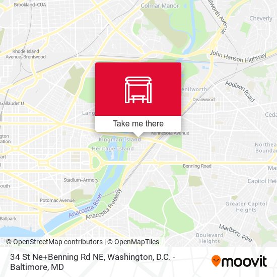 34 St Ne+Benning Rd NE map