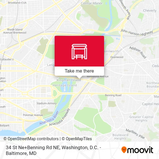 34 St Ne+Benning Rd NE map