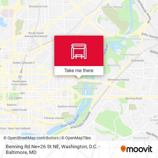 Benning Rd Ne+26 St NE map