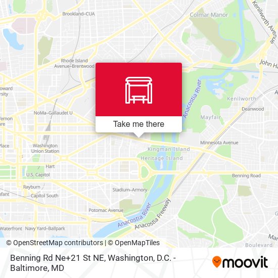 Mapa de Benning Rd Ne+21 St NE