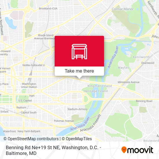 Mapa de Benning Rd Ne+19 St NE
