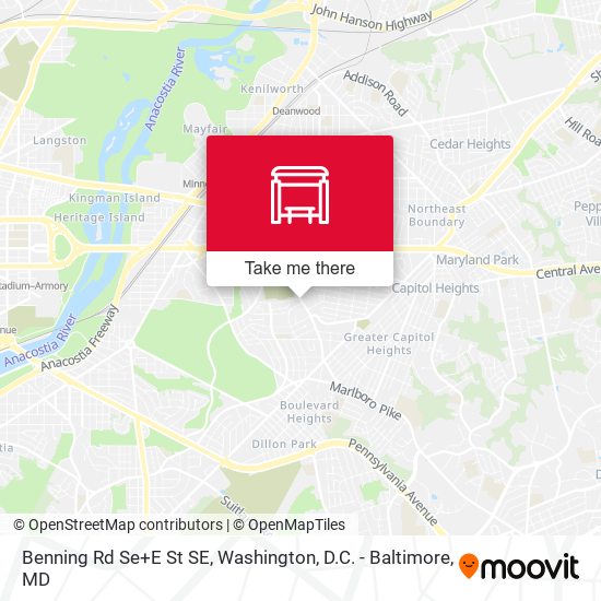 Mapa de Benning Rd Se+E St SE