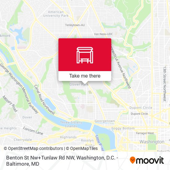 Mapa de Benton St Nw+Tunlaw Rd NW