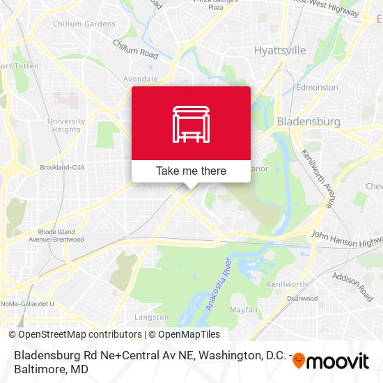 Bladensburg Rd Ne+Central Av NE map