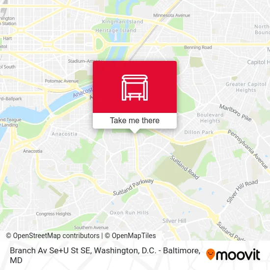 Branch Av Se+U St SE map