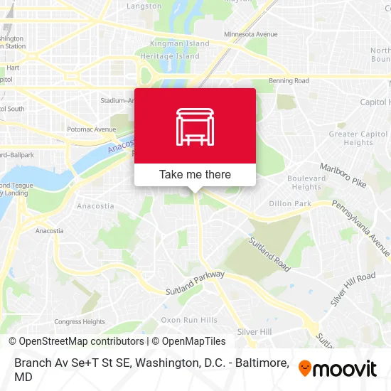 Branch Av Se+T St SE map