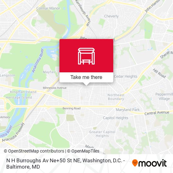N H Burroughs Av Ne+50 St NE map