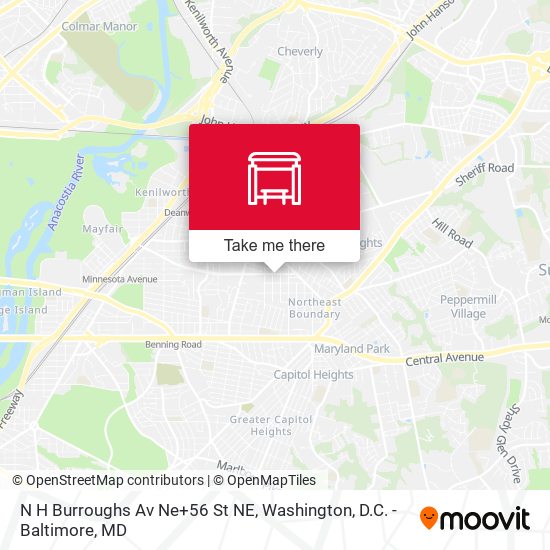N H Burroughs Av Ne+56 St NE map