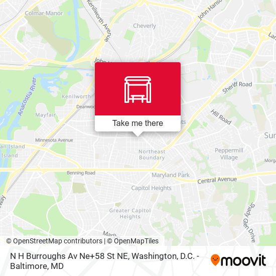 N H Burroughs Av Ne+58 St NE map