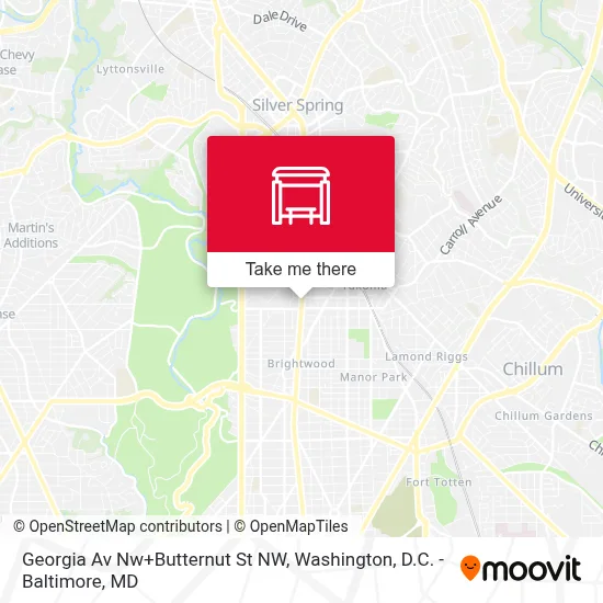 Georgia Av Nw+Butternut St NW map