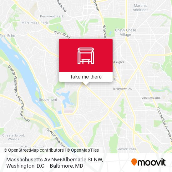 Massachusetts Av Nw+Albemarle St NW map
