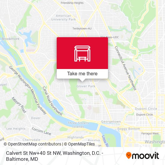 Calvert St Nw+40 St NW map