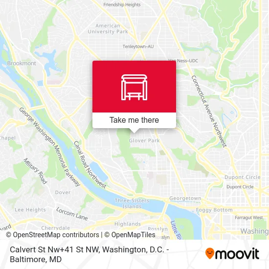 Calvert St Nw+41 St NW map
