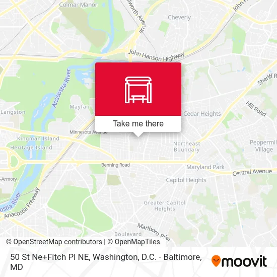 50 St Ne+Fitch Pl NE map