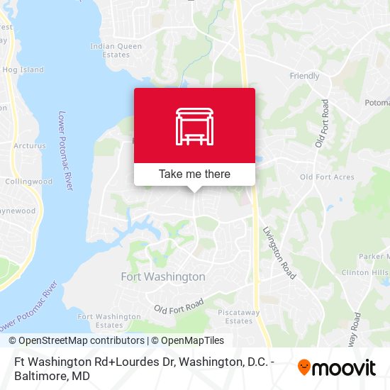 Ft Washington Rd+Lourdes Dr map