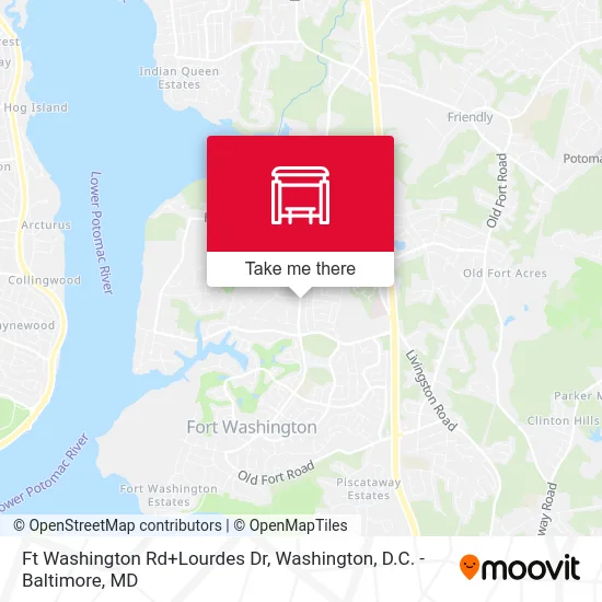 Ft Washington Rd+Lourdes Dr map