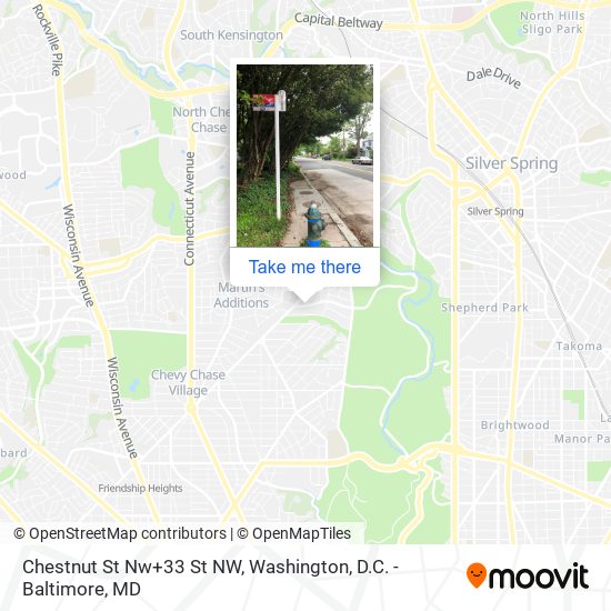 Mapa de Chestnut St Nw+33 St NW