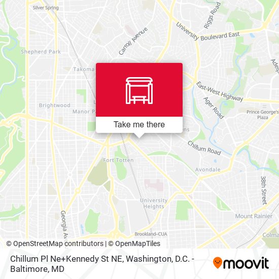 Chillum Pl Ne+Kennedy St NE map