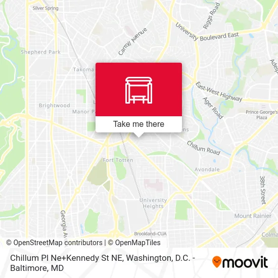 Chillum Pl Ne+Kennedy St NE map