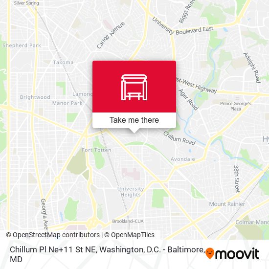 Chillum Pl Ne+11 St NE map