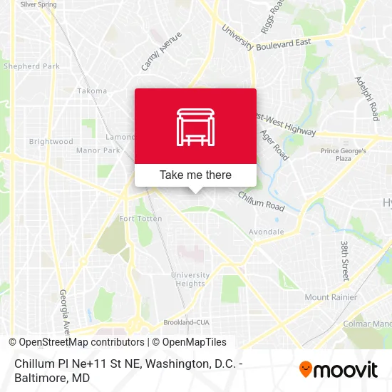 Chillum Pl Ne+11 St NE map