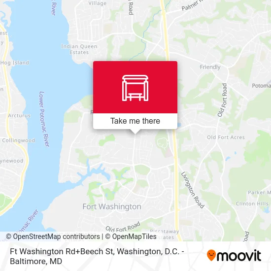 Ft Washington Rd+Beech St map