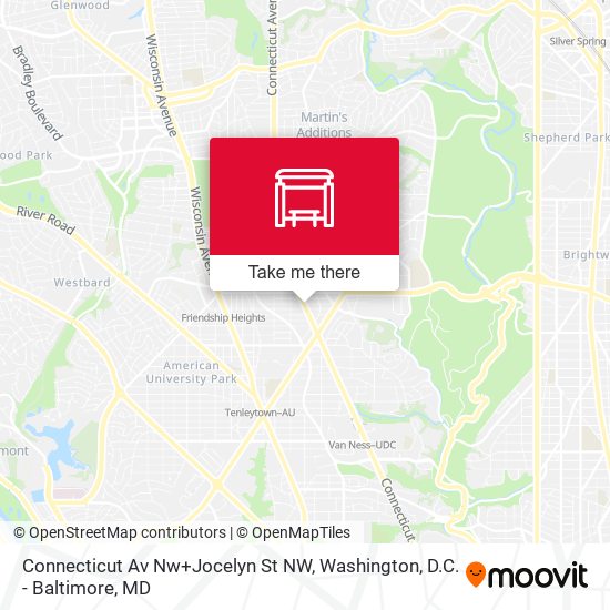 Mapa de Connecticut Av Nw+Jocelyn St NW