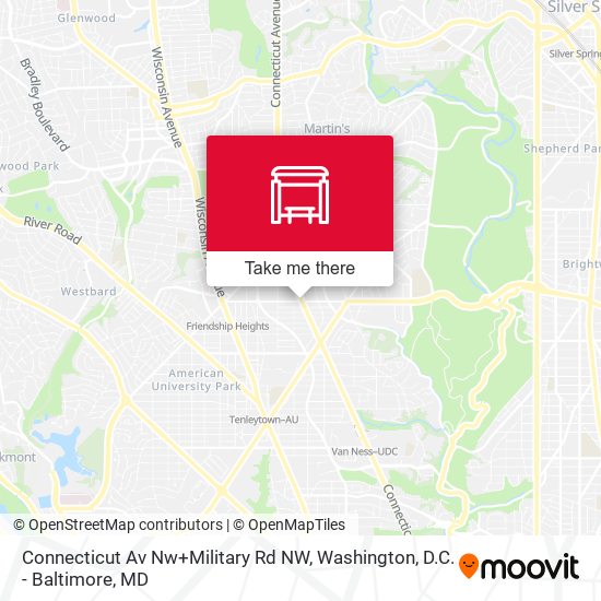 Connecticut Av Nw+Military Rd NW map