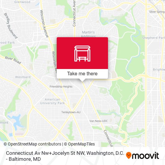 Mapa de Connecticut Av Nw+Jocelyn St NW