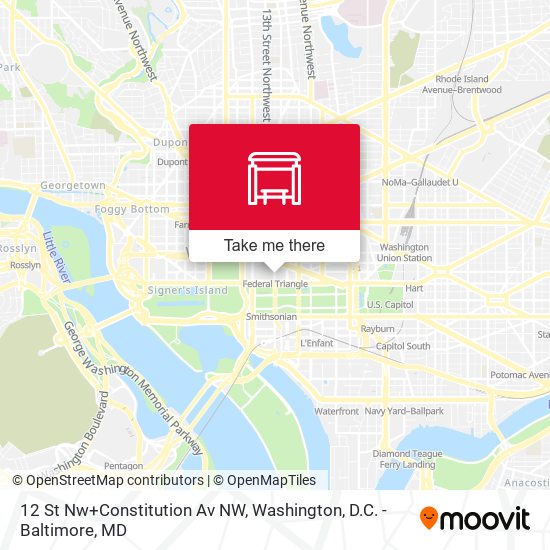 12 St Nw+Constitution Av NW map