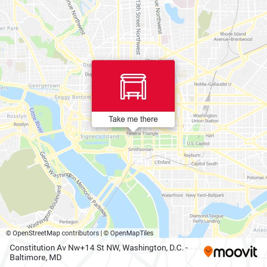 Mapa de Constitution Av Nw+14 St NW