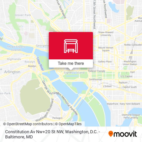 Mapa de Constitution Av Nw+20 St NW