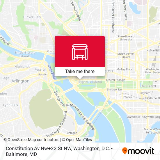 Mapa de Constitution Av Nw+22 St NW
