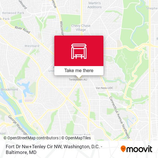 Fort Dr Nw+Tenley Cir NW map