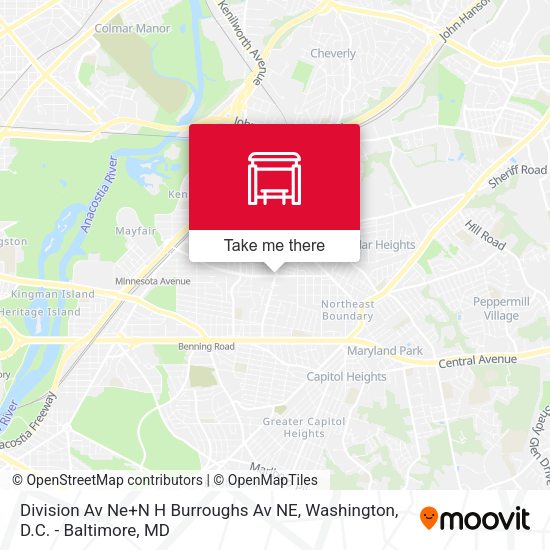 Division Av Ne+N H Burroughs Av NE map
