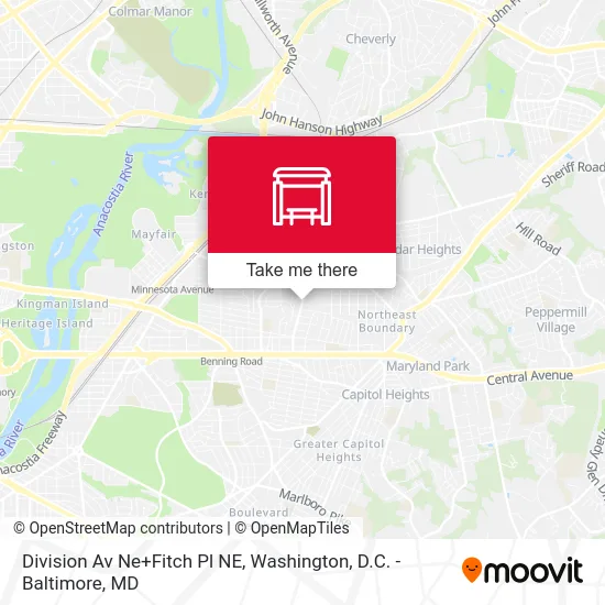 Division Av Ne+Fitch Pl NE map