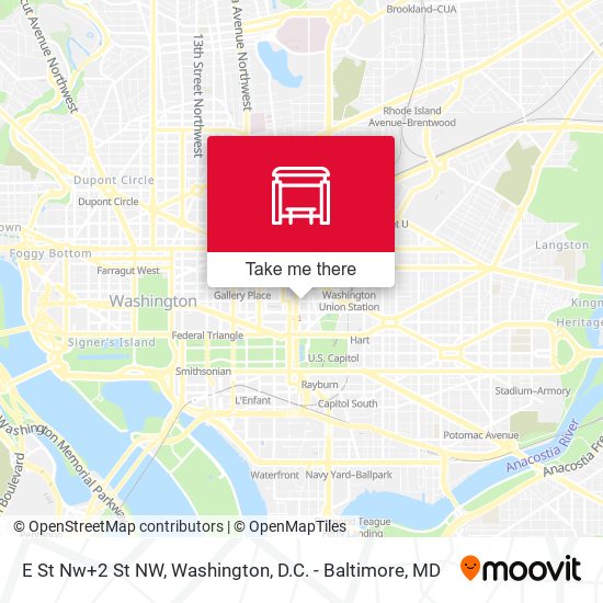 Mapa de E St Nw+2 St NW