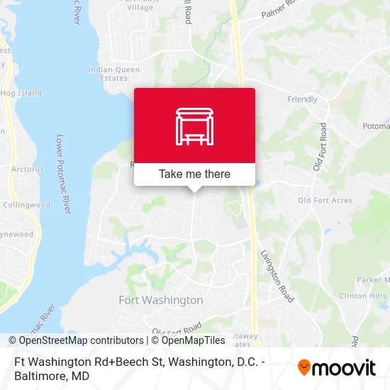 Ft Washington Rd+Beech St map