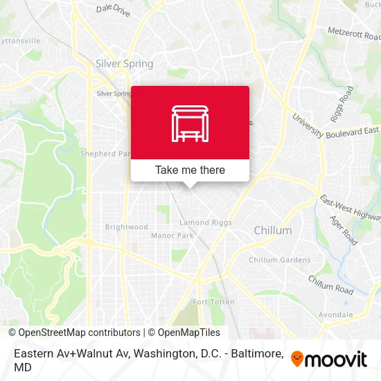 Mapa de Eastern Av+Walnut Av