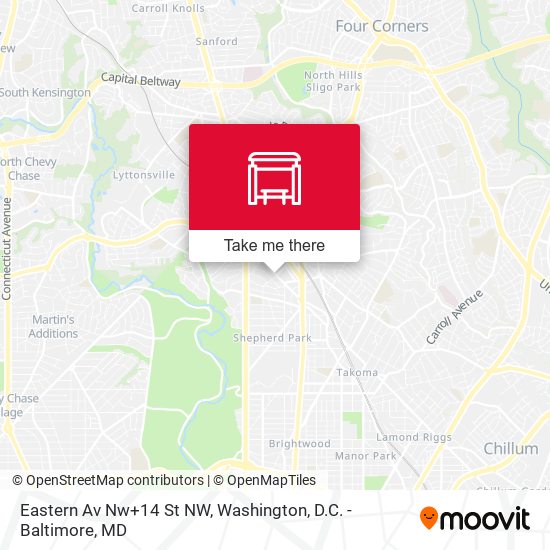 Mapa de Eastern Av Nw+14 St NW