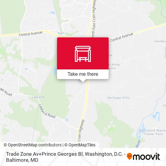 Trade Zone Av+Prince Georges Bl map