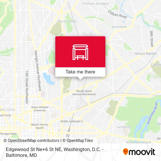 Edgewood St Ne+6 St NE map