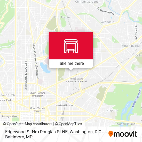 Edgewood St Ne+Douglas St NE map