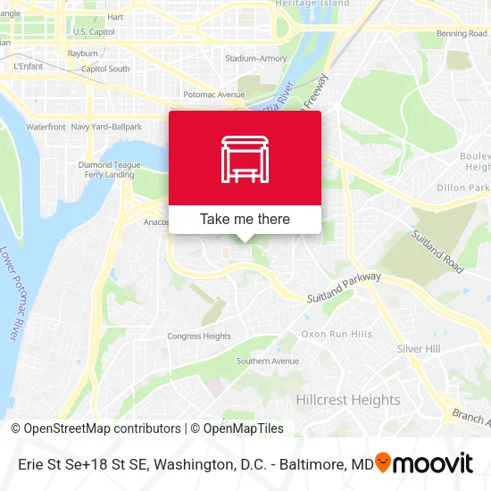 Erie St Se+18 St SE map